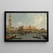 Canaletto - Le Molo Piazzettan ja Doge-palatsin kanssa Bacinon rannalta — kehystetty taideteos seinällä