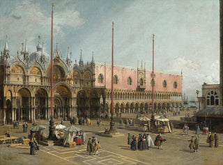 La place Saint-Marc, Venetsia - Canaletto — näkymä teoksesta