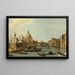 Venetsian maalaus L Suuren kanavan suisto idästä - Canaletto — kehystetty taideteos seinällä