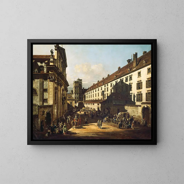 Dominikaaninen kirkko Wienissä - Canaletto — kehystetty taideteos seinällä