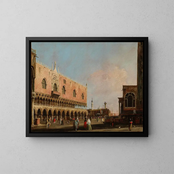 Vue de la Piazzetta San Marco vers le sud - Canaletto — kehystetty taideteos seinällä
