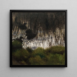 Canards sauvages dans les roseaux - Bruno Liljefors