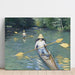 Maalauksen jäljennös Canoë sur la rivière Yerres - Gustave Caillebotte