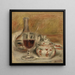 Carafe, lasi ja sokerikko - Pierre-Auguste Renoir — kehystetty taideteos seinällä