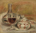 Carafe, lasi ja sokerikko - Pierre-Auguste Renoir — näkymä teoksesta