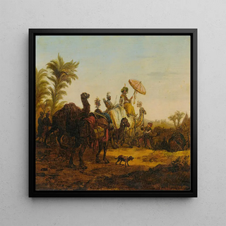 Caravane dans le désert - Jean-Baptiste Hilaire
