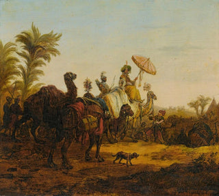 Caravane dans le désert - Jean-Baptiste Hilaire