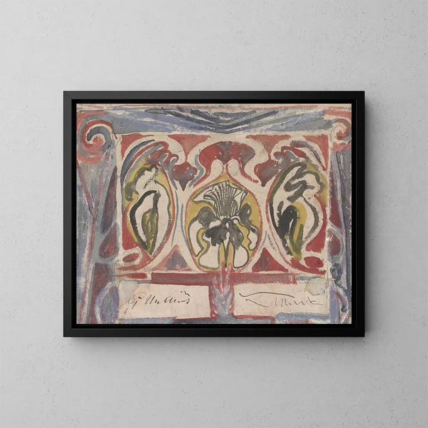 Conception décorative avec deux signatures - Carel Adolph Lion Cachet — kehystetty taideteos seinällä