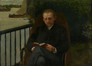 Carel Eliza van der Sande Lacoste - Portret van een lezende man.webp