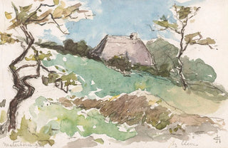 Carel Nicolaas Storm van sGravesande - Landschap met boerderij te Materborn bij Kleve.webp
