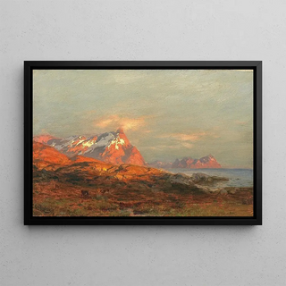 Carl August Heinrich Ferdinand Oesterley - Sunset over the Lafoten.webp