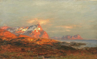Carl August Heinrich Ferdinand Oesterley - Sunset over the Lafoten.webp
