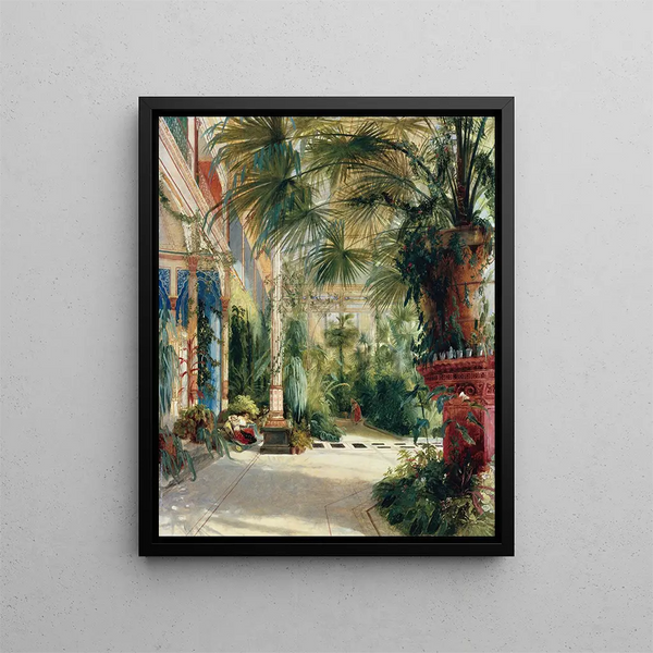 L sisätilat Palm House - Carl Blechen — kehystetty taideteos seinällä