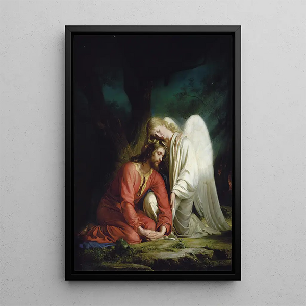 Maalauksen jäljennös Kristuksen Gethsemane-näytelmä - Carl Bloch