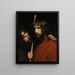 Le Christ avec un soldat moqueur - Carl Bloch — kehystetty taideteos seinällä