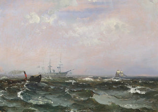 Carl Frederik Srensen - Marine med skibe i frisk vejr.webp
