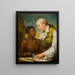 Kaksinkertainen muotokuva Carl Bernhard Wadström 1746-1799:stä ja prinssi Peter Panah - Carl Frederik von Breda — kehystetty taideteos seinällä