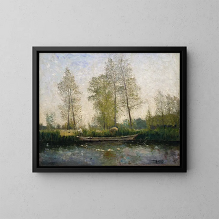 Motif de la Seine à Saint-Germain - Carl Fredrik Hill — kehystetty taideteos seinällä