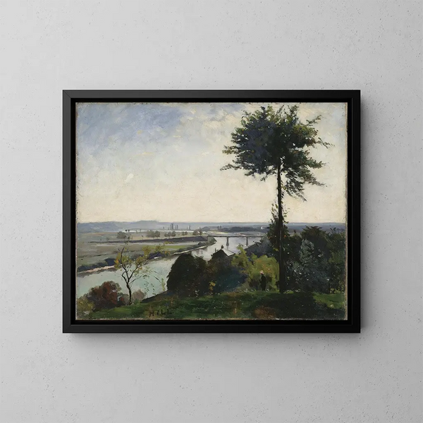 L'Arbre et la Rivière III: La Seine à Bois-le-Roi - Carl Fredrik Hill — kehystetty taideteos seinällä