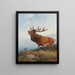 Un cerf bramant - Carl Friedrich Deiker — kehystetty taideteos seinällä