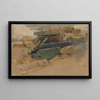 Carl Friedrich Heinrich Werner - Cannon by a Bulwark.webp