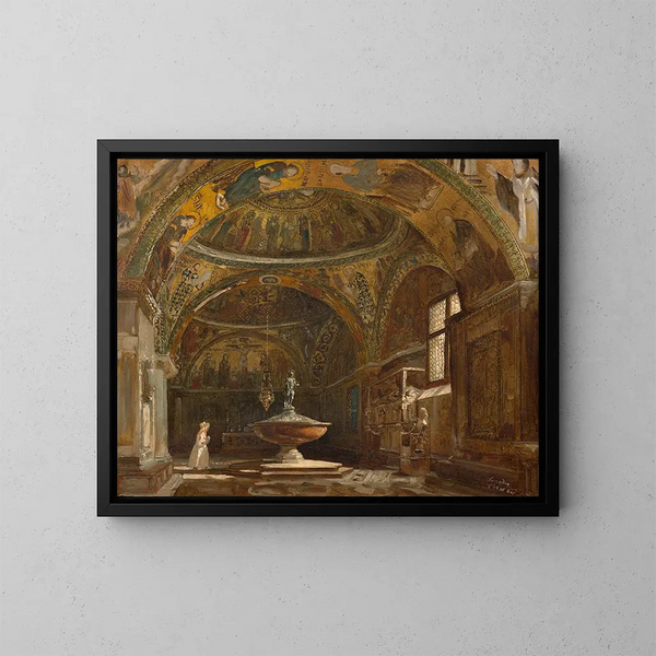 Baptistère de la basilique Saint-Marc - Carl Georg Anton Graeb — kehystetty taideteos seinällä