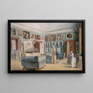 Carl Goebel the younger - Das Zimmer mit dem Mithras und den gyptischen Sarkophagen.webp