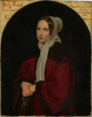 Carl Gottlieb Peschel - Bildnis Frau Agnes Peschel Gattin des Knstlers.webp