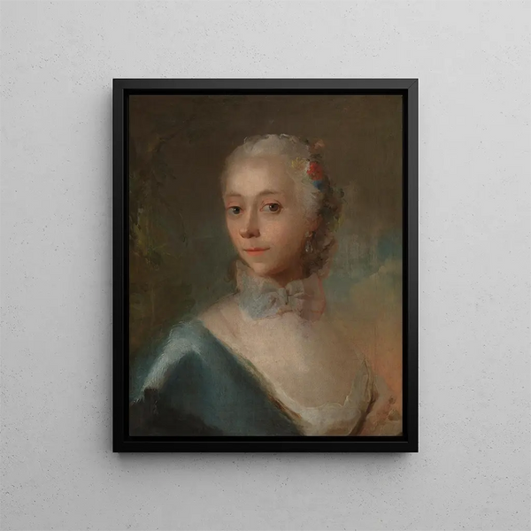 Portrait d'une dame - Carl Gustaf Pilo — kehystetty taideteos seinällä