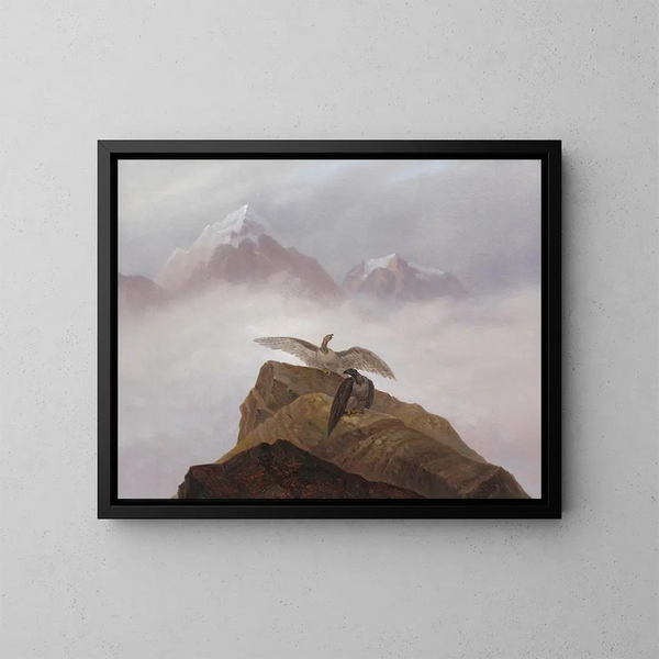 Fantaisie des Alpes - Carl Gustav Carus — kehystetty taideteos seinällä
