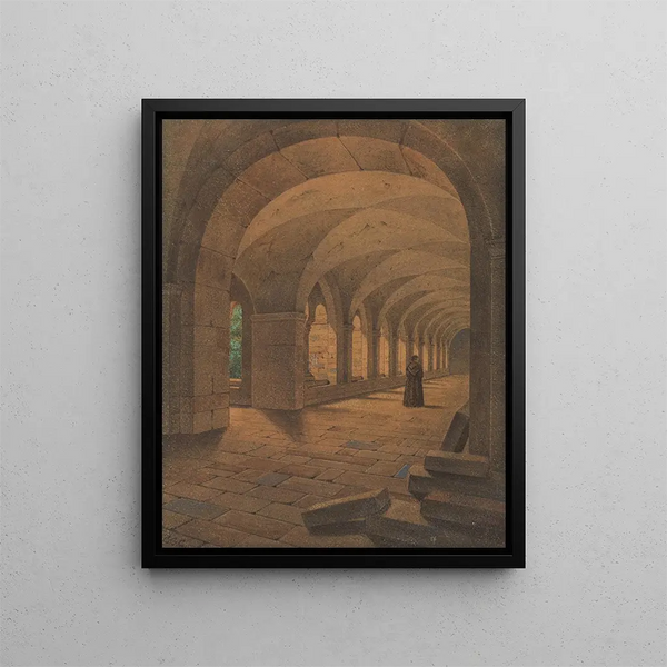 Cloître romain - Carl Gustav Carus — kehystetty taideteos seinällä