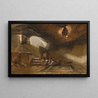Carl Haag - The cave beneath the Holy rock Jerusalem.webp