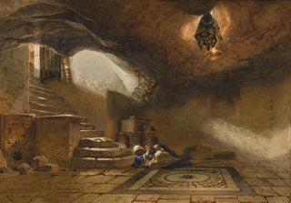 Carl Haag - The cave beneath the Holy rock Jerusalem.webp
