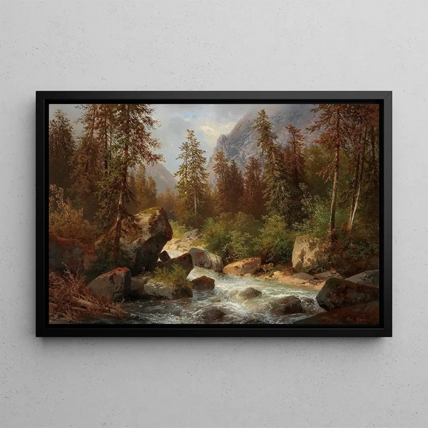 Carl Hasch - Scene By The Waldbachstrub Near Hallstatt.webp