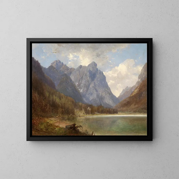 Toblach-järvestä - Carl Hasch — kehystetty taideteos seinällä
