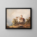Château dans un paysage orageux - Carl Hilgers — kehystetty taideteos seinällä