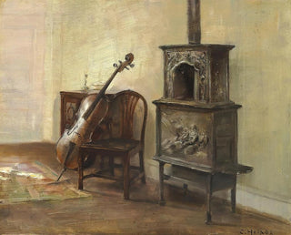 Carl Holse - Interieur med en cello.webp