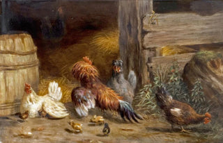 Carl Jutz - Hhner im Stall.webp