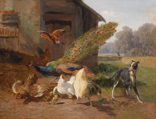 Carl Jutz - Hund im Geflgelhof.webp