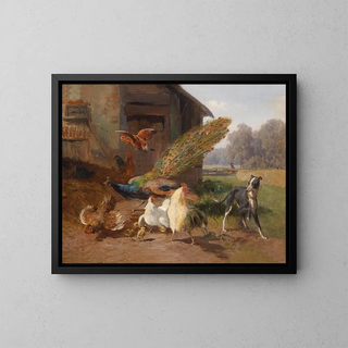 Carl Jutz - Hund im Geflgelhof.webp