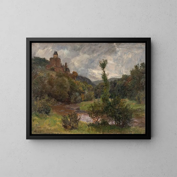 Château de Brresheim dans l'Eifel - Carl Jutz le Jeune — kehystetty taideteos seinällä