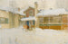 maalaistalo talvella Sundborn - Carl Larsson — näkymä teoksesta
