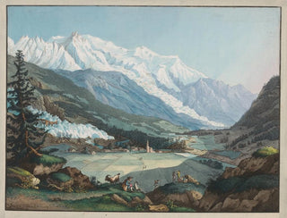 Näkymä Chamonix-laaksoon otettu lähellä Argentièreä - Carl Ludwig Hackert — näkymä teoksesta