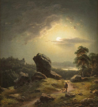 Carl Ludwig Scheins - Landscape in moonlight.webp