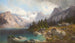Näkymä Zugspitzen vuorelle ja Eibsee-järvelle - Carl Millner — näkymä teoksesta