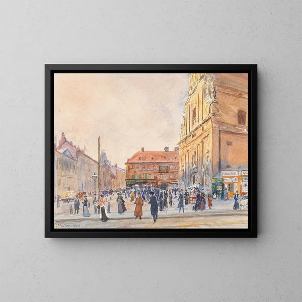 Église des Carmes de Leopoldstadt - Carl Müller — kehystetty taideteos seinällä
