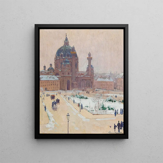 Carl Moll - Karlskirche im Winter Church of St Charles in winter.webp