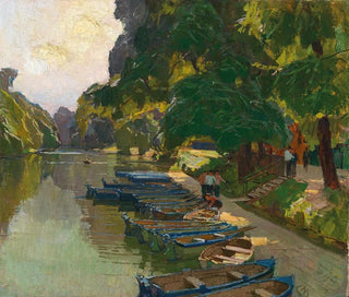 Carl Moll - Landing stage at Heustadlwasser.webp
