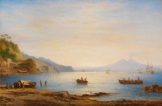 Carl Morgenstern - Bucht vor Neapel mit Blick auf den Vesuv.webp
