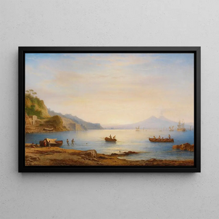 Carl Morgenstern - Bucht vor Neapel mit Blick auf den Vesuv.webp